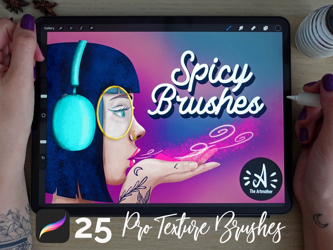 25 Procreate Texture Brushes Created From Real Spices Etsy