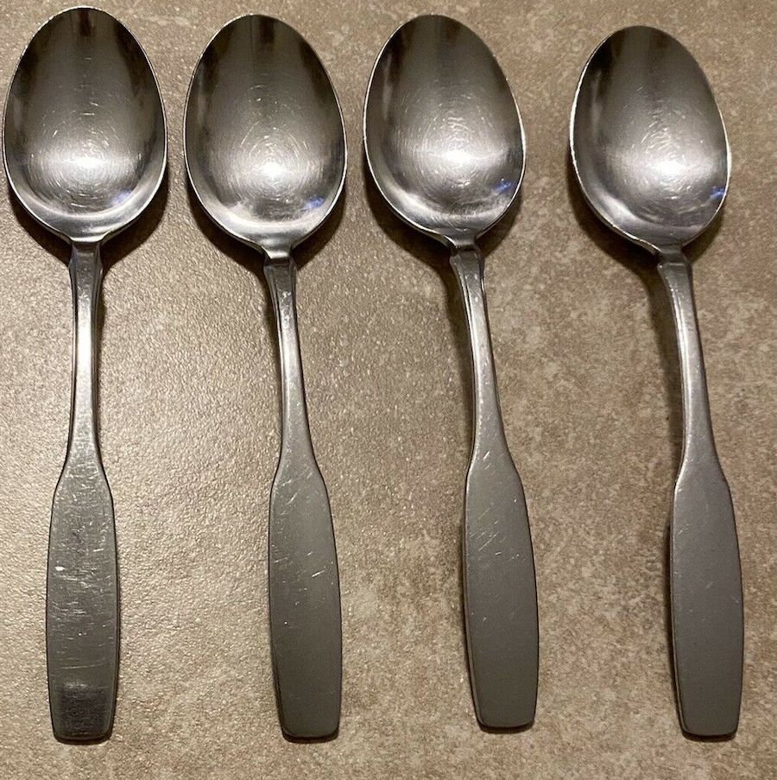 Oneida Stainless Paul Revere Four Oval Soup Spoons Etsy