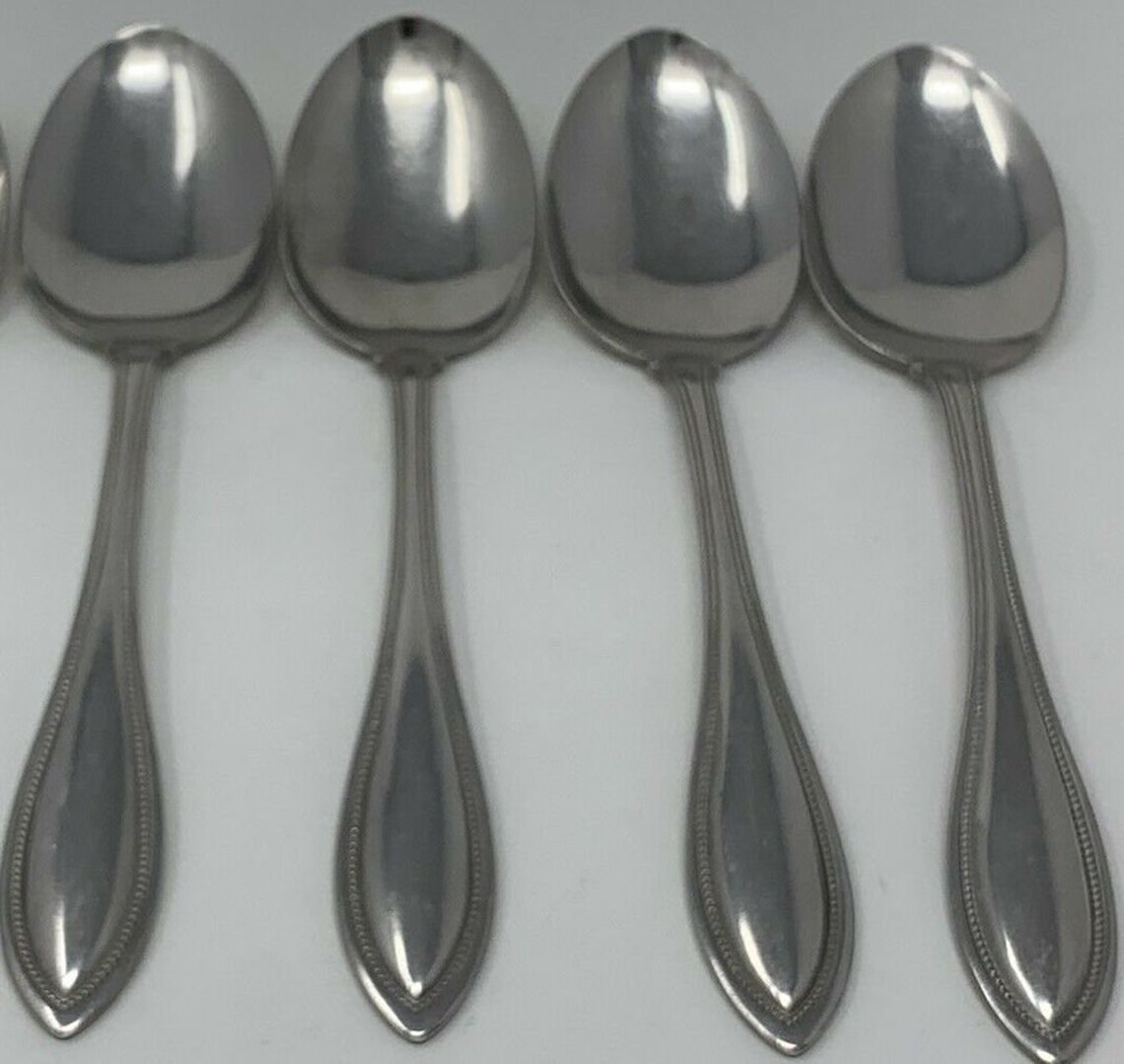 Oneida Stainless Harmony Four Oval Soup Spoons Etsy