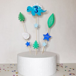 Dinosaur Cake Topper, Personalised Cake Topper, Dinosaur Party Decorations, Dino Lover Birthday Decor, Fun Cake Decorations