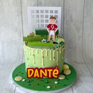Football Cake Topper, Personalised Cake Topper, Soccer Party Decorations, Football Player Birthday Theme