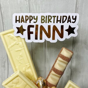 Personalised Birthday Cake Topper, Custom Cake Decoration, Any Name/Any Age
