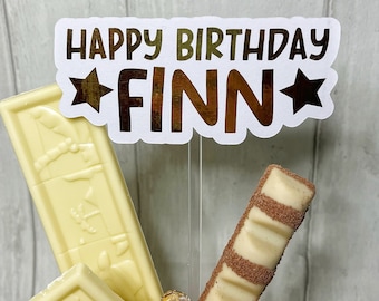 Personalized Birthday Cake Topper, Custom Cardstock Decoration