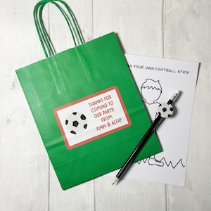 Football Party Bags, Personalised Football Theme Party Bags and Party Favours, Kids Soccer Birthday Party Decorations