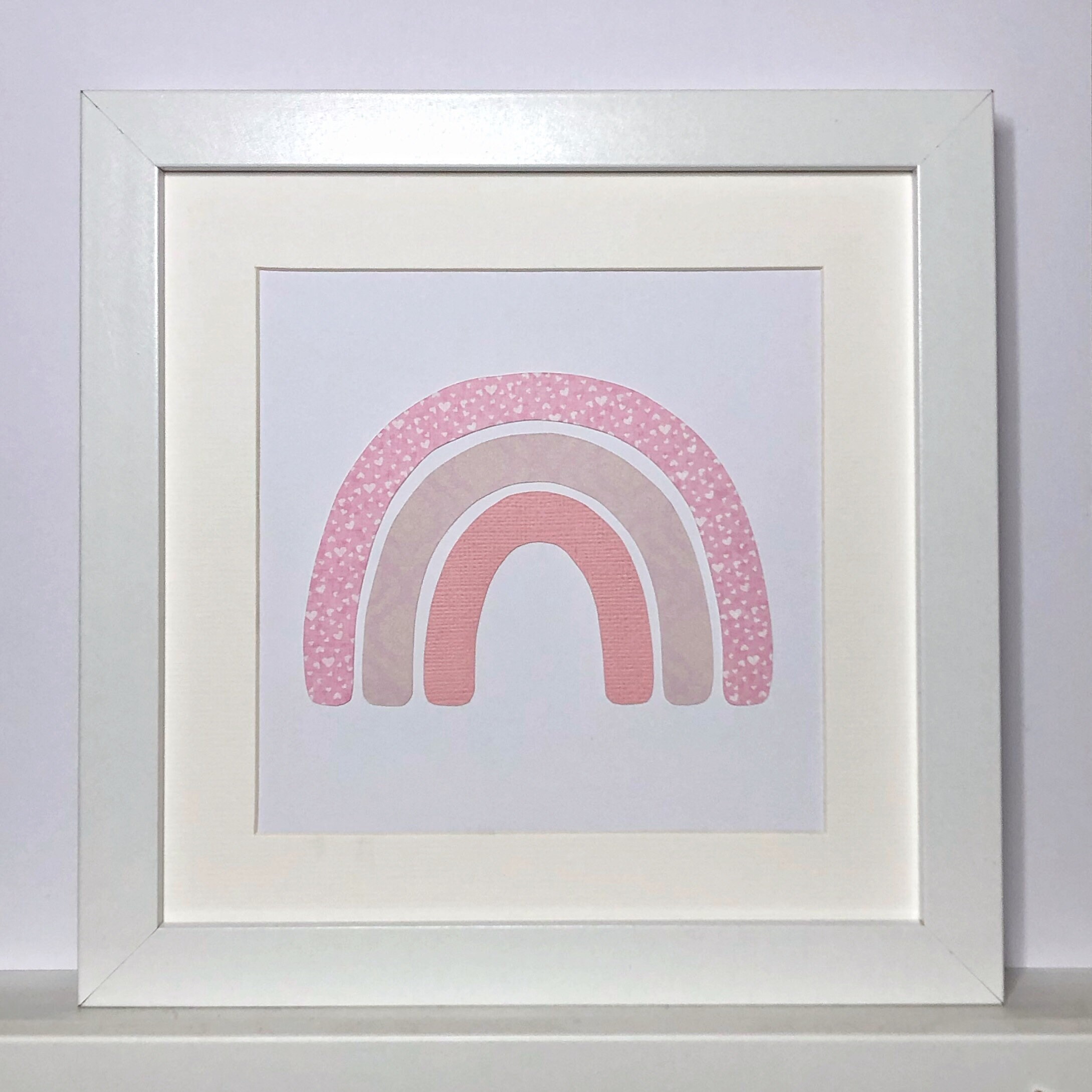 Rainbow Wall Art Pink Personalised Nursery Wall Decor Etsy