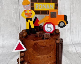 Bagger Geburtstag Tortendeko: Bagger Geburtstag Party Dekor