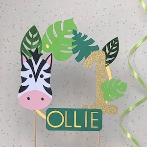 Décoration de gâteau jungle, Décoration de gâteau safari personnalisée, Décorations de fête d&#39;anniversaire sur le thème de la jungle, Fête d&#39;anniversaire sauvage, Articles de fête pour enfants