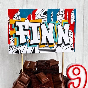 Personalisierter Graffiti Cake Topper: Urban Art Party Decor