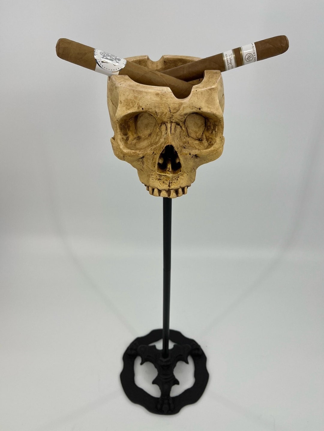 Skull Ashtray With Cast Iron Stand - Etsy