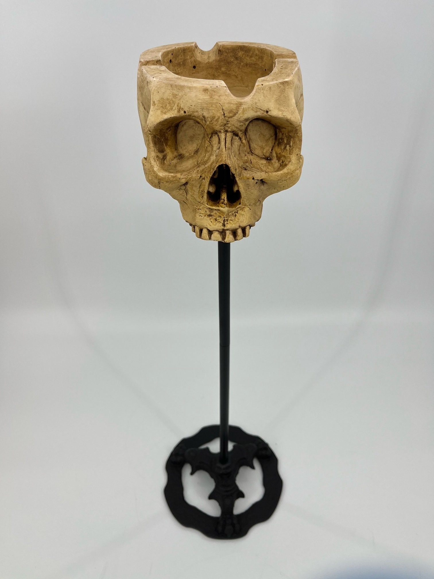 Skull Ashtray With Cast Iron Stand - Etsy