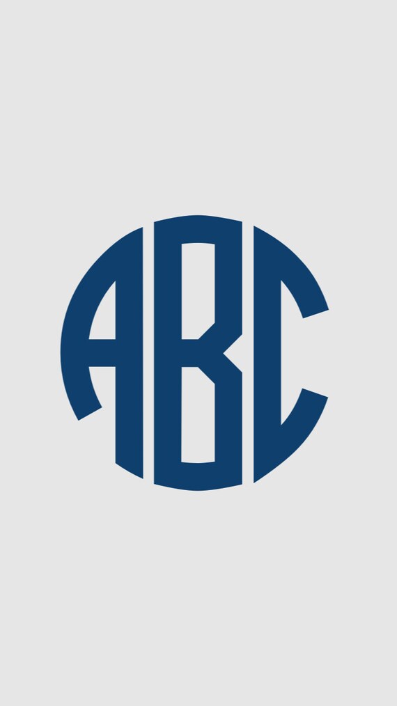 Download Circle Monogram Font svg digital download Circle Font SVG ...
