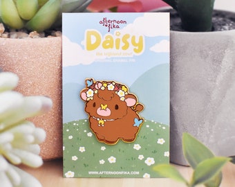 Daisy The Highland Cow Enamel Pin