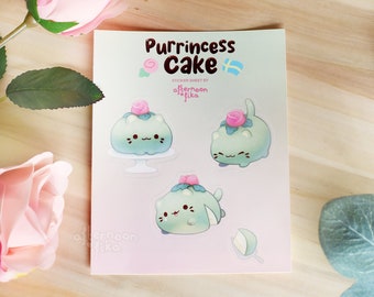 Purrincess Cake Sticker Sheet