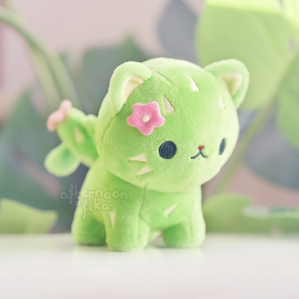 Peluche chat cactus