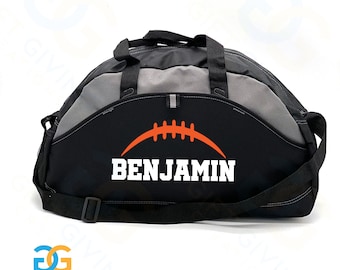 Bolsa de fútbol personalizada, bolsa de lona para niños, regalo de jugador de fútbol, bolsa de lona para niños, amor por el fútbol, jugador de fútbol, bolsa de ligas menores, bolsa de práctica