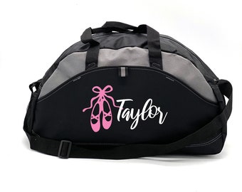 Personalized Ballet Bag -Ballet Bag -Custom Duffle Bag -Black Duffle Bag -School Dancer -Kids Duffle Bag -Sports Bag -Personalized Bag