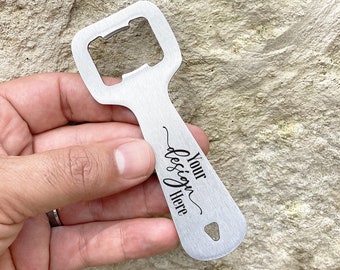 Custom Bottle Opener, Custom Beer Opener, Engraved Bottle Opener, Wedding Party Gifts, Custom Bottle Opener, Laser Engraved Black, Gift