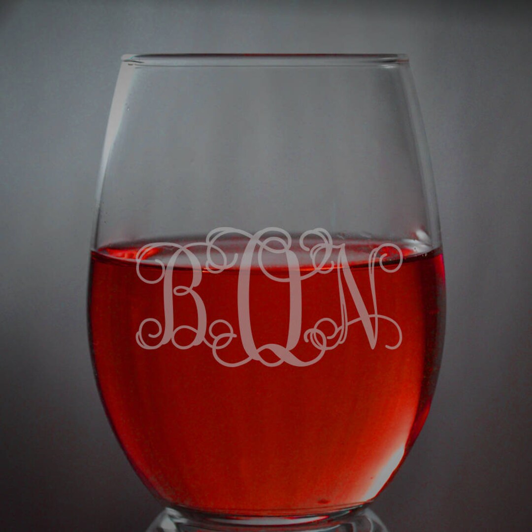 Custom Laser Engraved Wine Glasses Etched Wine Glass Monogrammed