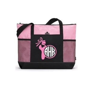 Monogram Tote Bag, Dance monogram, Monogram Dance Bag, Ballerina Monogram, Monogram Dance Gift, Ballet Shoes, Custom Initials Bag, Girl Bag