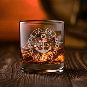 Anchors Personalized, Whiskey Glass , Perfect Gift Idea, Sailing Gifts, Great Gift for Him, Nautical Gift, Fisherman Glass, Retirement