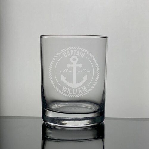 Anchors Personalized Whiskey Glass Perfect Gift Idea Etsy