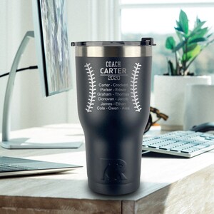 Baseball Trommel, Baseball Geschenk, Baseball Coach, Geschenk für Coach, Gravur Baseball Geschenk, Spieler Name graviert, Personalisiert