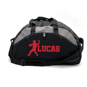 Baseball-Tasche, personalisierte Tasche, Reisetasche, Baseball-Reisetasche, Übungstasche, graue Reisetasche, Baseball-Geschenk, Liebe Baseball, Sporttasche