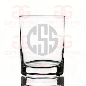 Custom Etched Initial Monogram Rocks Glasses, SHIPS FAST, Scotch Glasses,Bridesmaid Glasses,  Wedding Glasses, Groomsmen Glasses