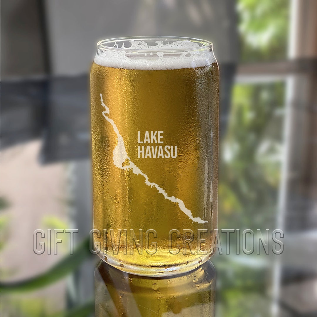 Lake Havasu Beer Glass, Custom Etched Pint Glass, Lake Havasu Gift