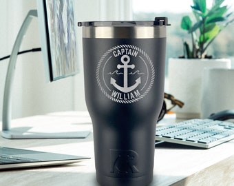 Custom Boat Captain gift, Gift for sailor, Boat tumbler, Sailing gift, Sailor gift, Fathers day gift, Nautical gift, Boat Tumbler, Anchor