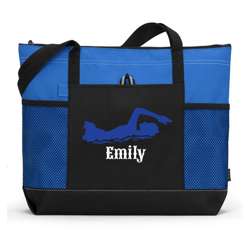 Custom Swimming Bag, Swimming Tote Bag, Personalized Tote, Kids Swim Bag, Swimming Gift, Swimming Practice, Swim Bag, Swim Team Gift