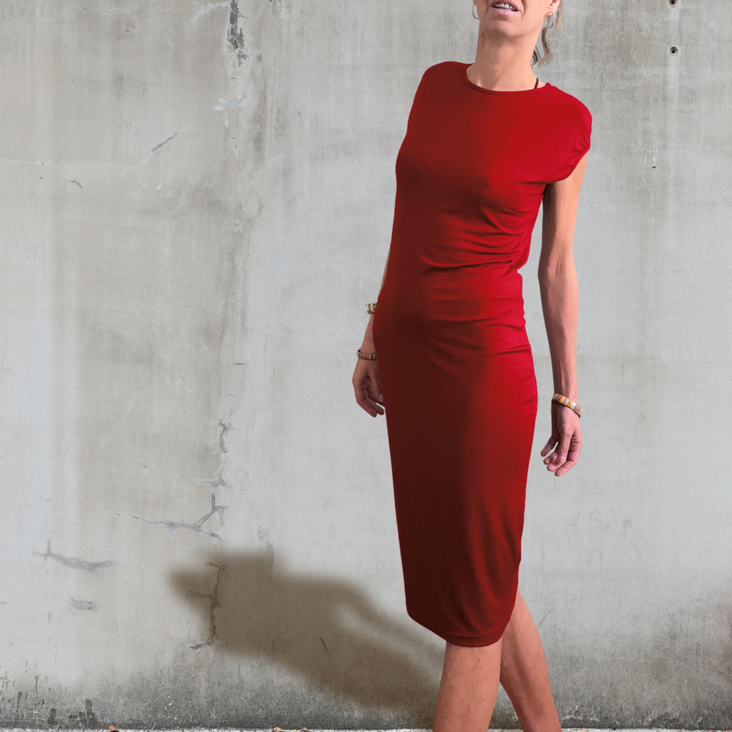 green emerald velvet dress La Divine CC475 Elegant Fitted Embellished Formal Gown Deep Red / 8