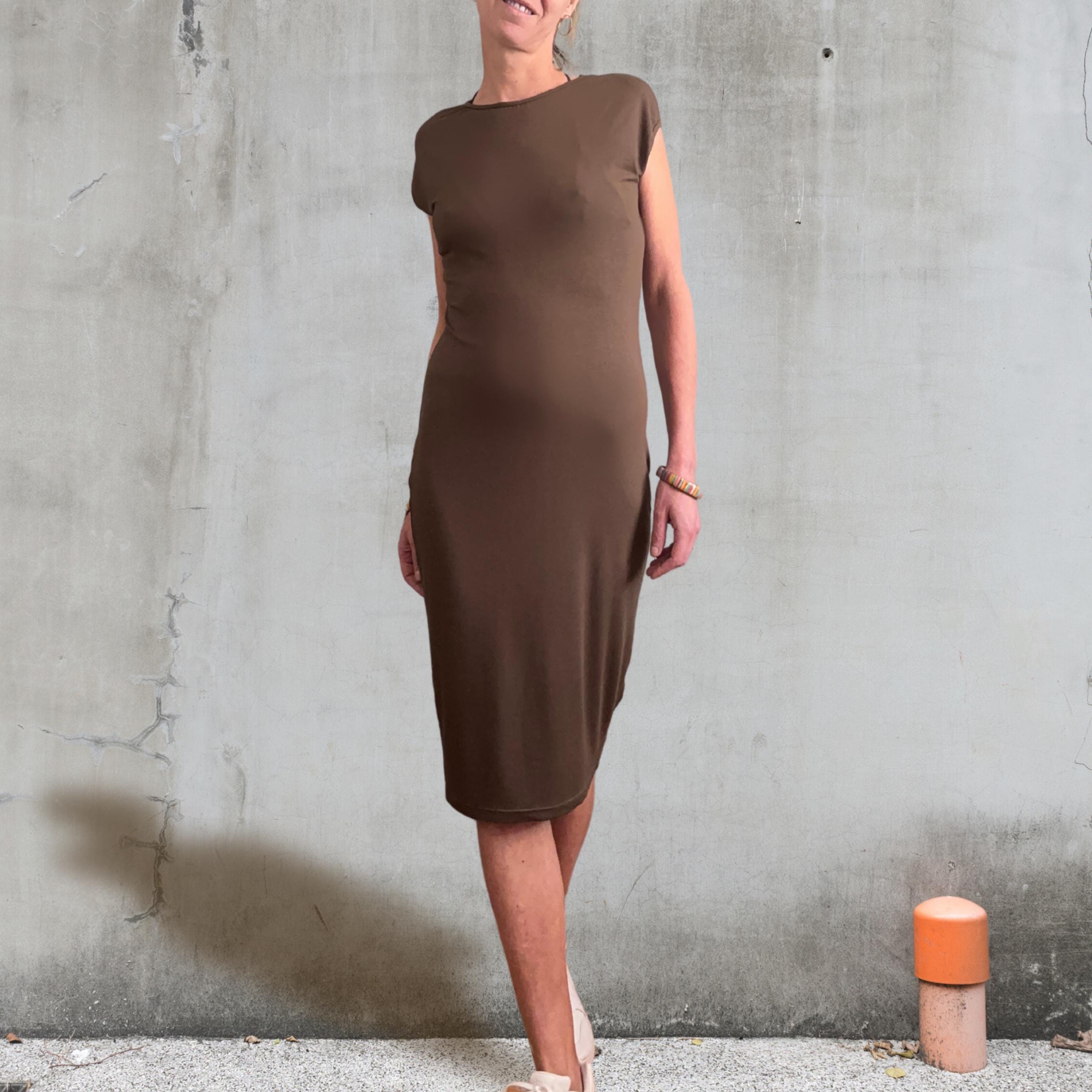 jersey midi summer dress Naomi Jersey Midi Dress-Deep Wisteria, Ikat main image 0