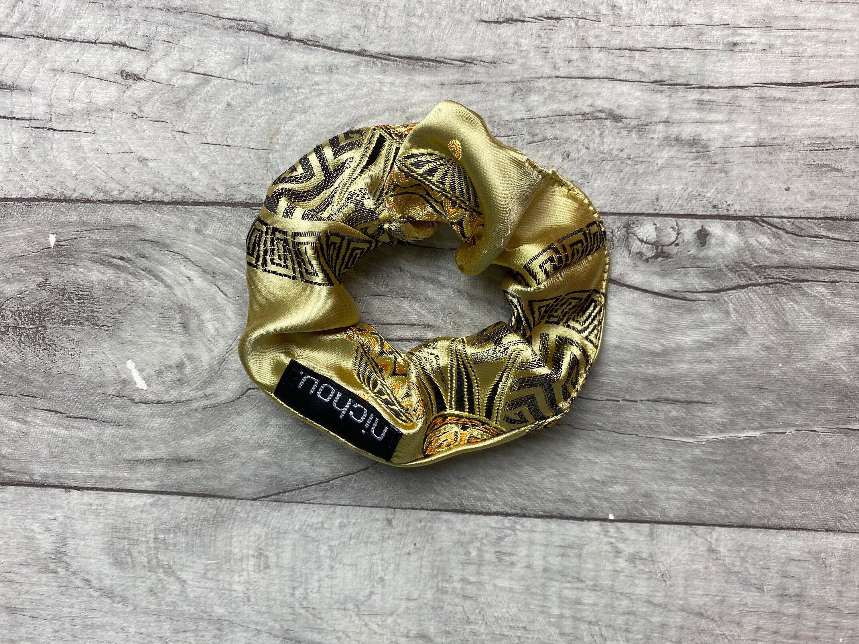 Black and Beige Dior Logo-Pattern Hair Scrunchie s-l1200.jpg main image 3