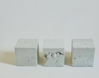 Conjunto de exhibición - Bloque de hormigón blanco