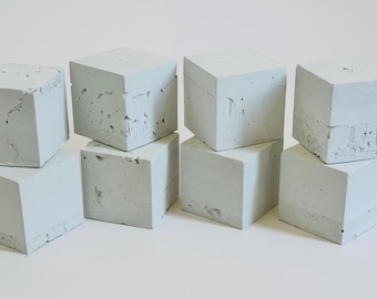 Bloques de hormigón blanco para exhibición de joyas, accesorios para fotos y decoración de estantes.