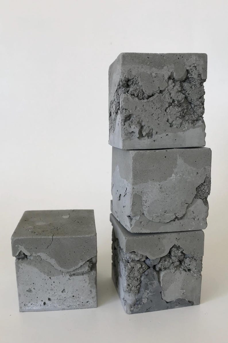 Concrete Display Block SET for Jewelry Display, Photo Prop, Shelf Art