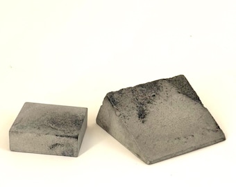 Concrete Block Display Set: Grey and Black Photo Props