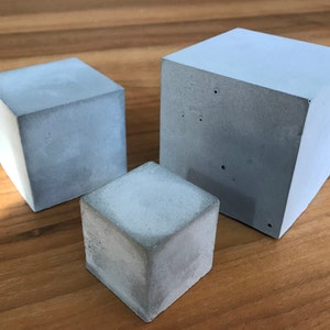 Set of 3 Concrete Display Blocks for Jewelry Display, Photo Prop, Shelf Art