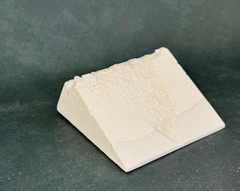 Soporte para fotos de bloques de hormigón blanco, expositor de joyas
