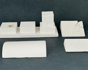 Conjunto de exhibición - Hormigón blanco