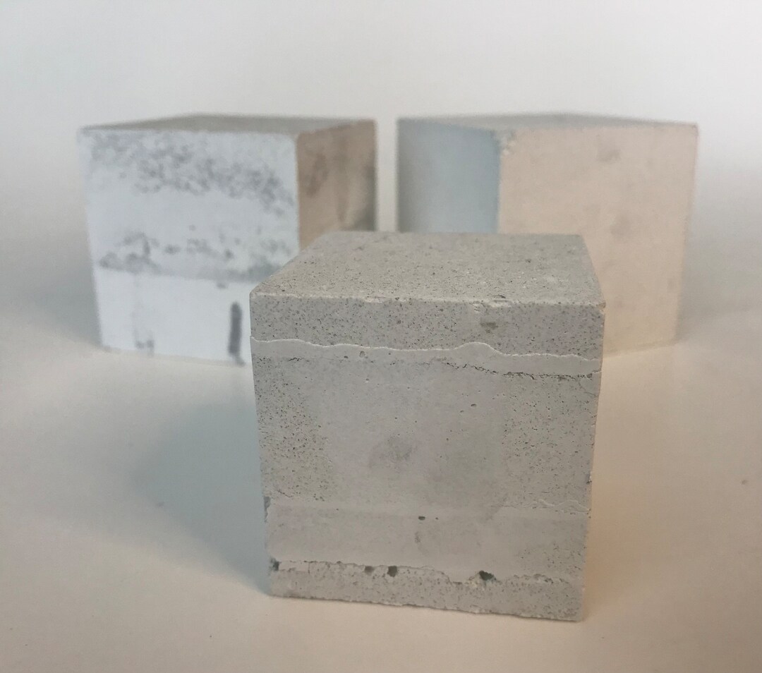 White Display Blocks White Concrete Display Block SET for Jewelry Display, Photo Prop, Photo ...