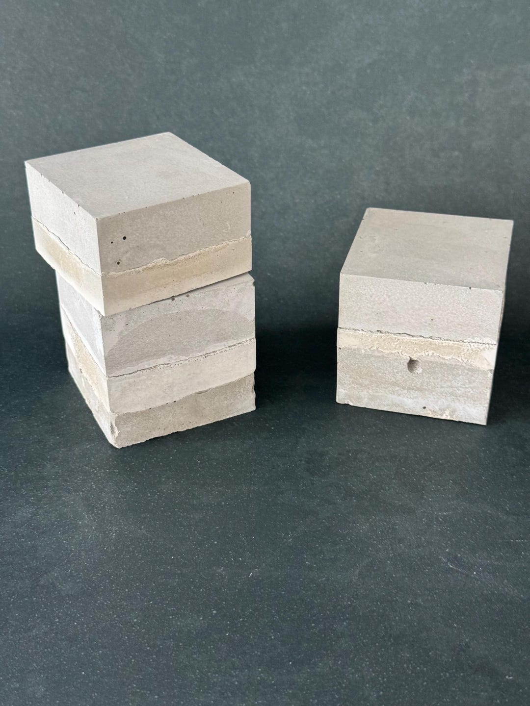 Concrete Block Display SET, Layered Grey: Jewelry Photo Props - Etsy