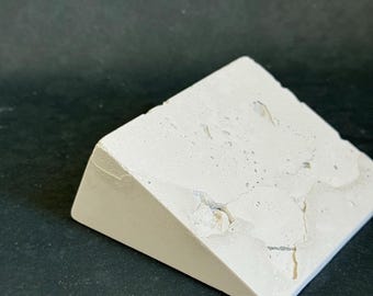 Soporte para fotos de bloques de hormigón blanco, expositor de joyas