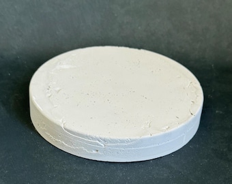 White Concrete Display Stand, Cylinder, Photo Prop