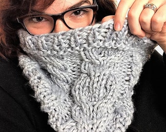 PATTERN: Fowl Weather Owl Cowl by KnitzAndPearls