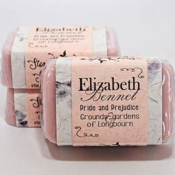 Elizabeth Bennet Pride and Prejudice by Jane Austen Glycerin Soap Bar - Handmade Custom Book Character Scent, Fragrance, English Countryside