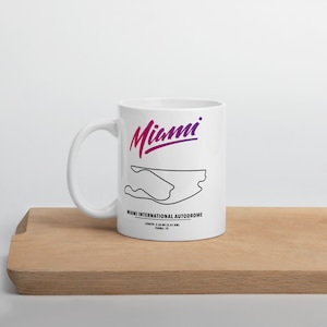 Miami Formula 1 Track Mug, Formula 1 Miami, Formula 1 Gift, Gift for Formula 1 Lovers, Miami Coffee Mug