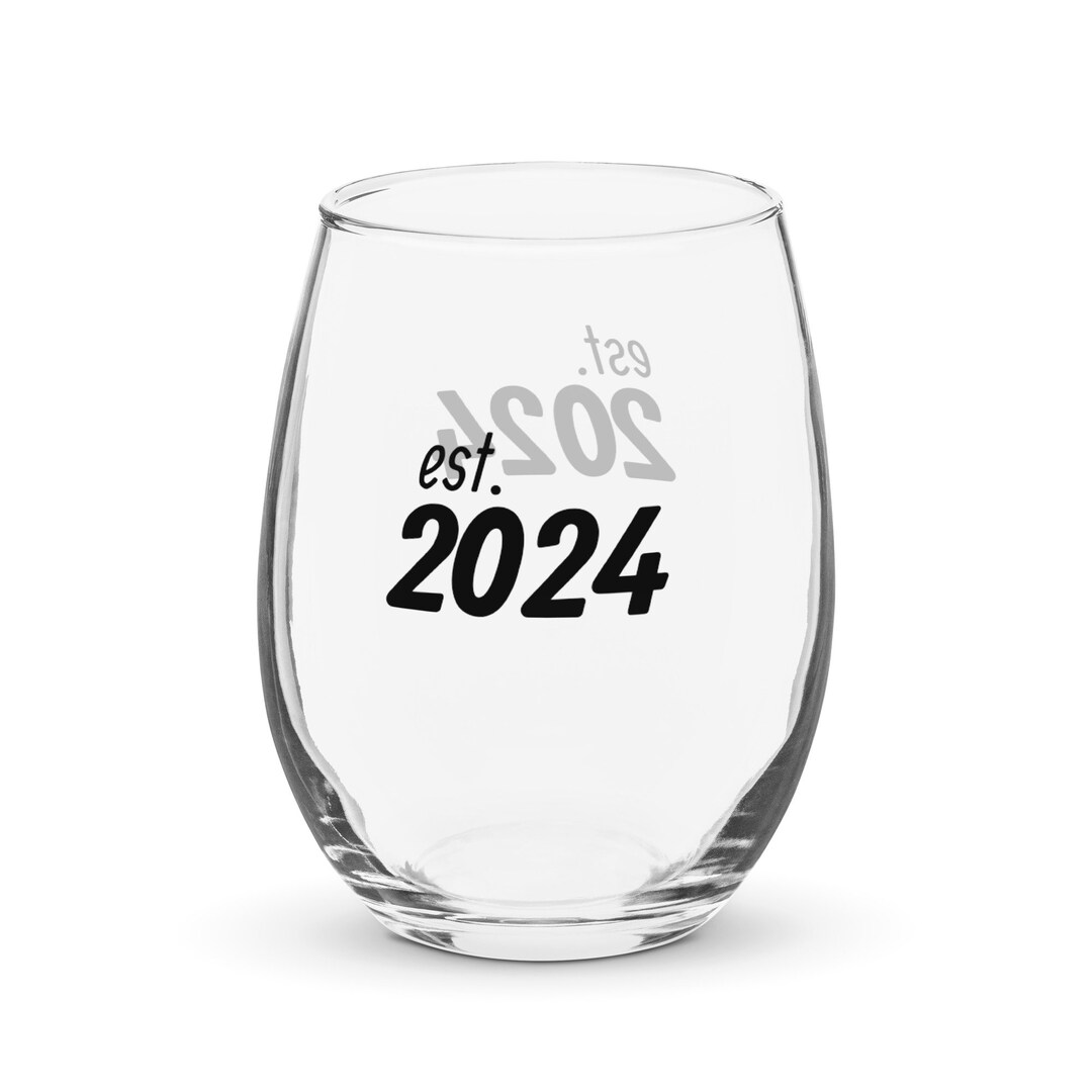Est. 2024 Stemless Wine Glass Wedding Gift Wine Lover Etsy