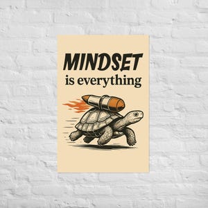 Motivational Poster | Mindset is Everything Poster | Motivational Wall Art for Office Decor